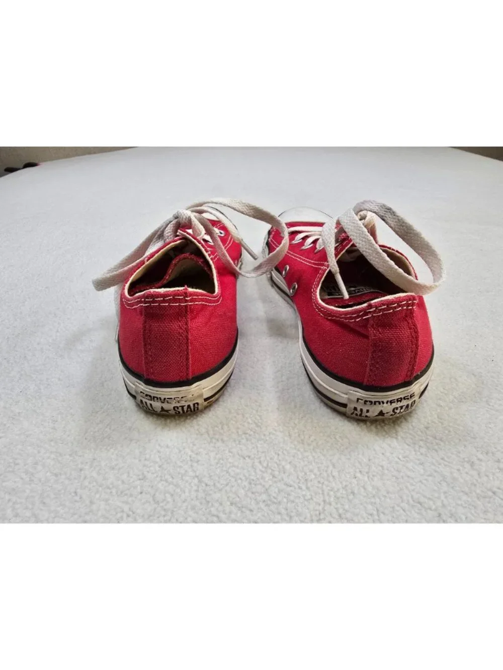 Converse All Star Size 3 Youth Low-Top Red Sneakers Canvas